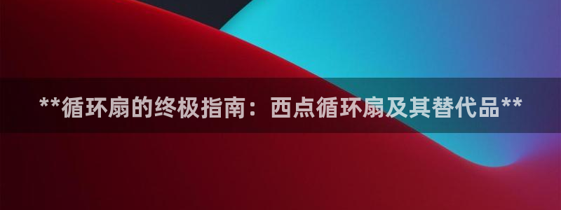 凯发k8娱乐旗舰厅：**循环扇的终极指南：西点循环扇及其替代品**