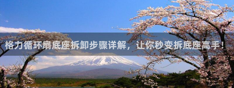 凯发k8娱乐官网网址中心：格力循环扇底座拆卸步骤详解，让你秒变拆底座高手！