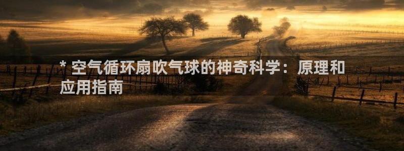 凯发k8全球公开：* 空气循环扇吹气球的神奇科学：原理和
应用指南