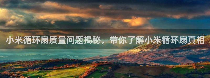 凯发k8网站是多少：小米循环扇质量问题揭秘，带你了解小米循环扇真相