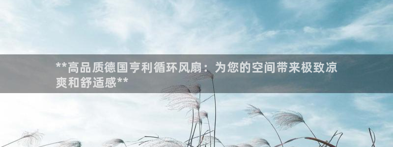 凯发k8官方网娱乐官方真：**高品质德国亨利循环风扇：为您的空间带来极致凉
爽和舒适感**