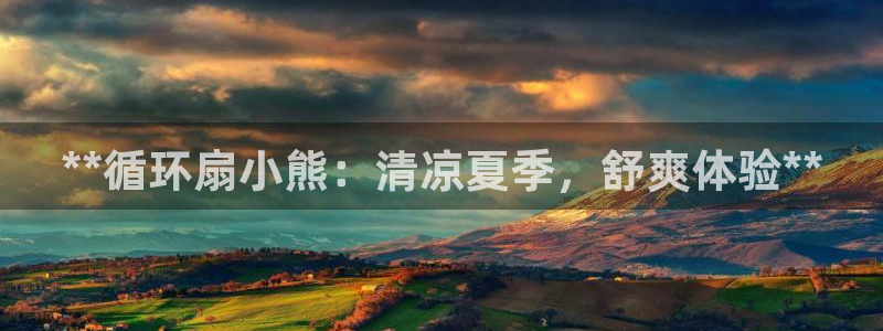 凯发国际官网下载：**循环扇小熊：清凉夏季，舒爽体验**